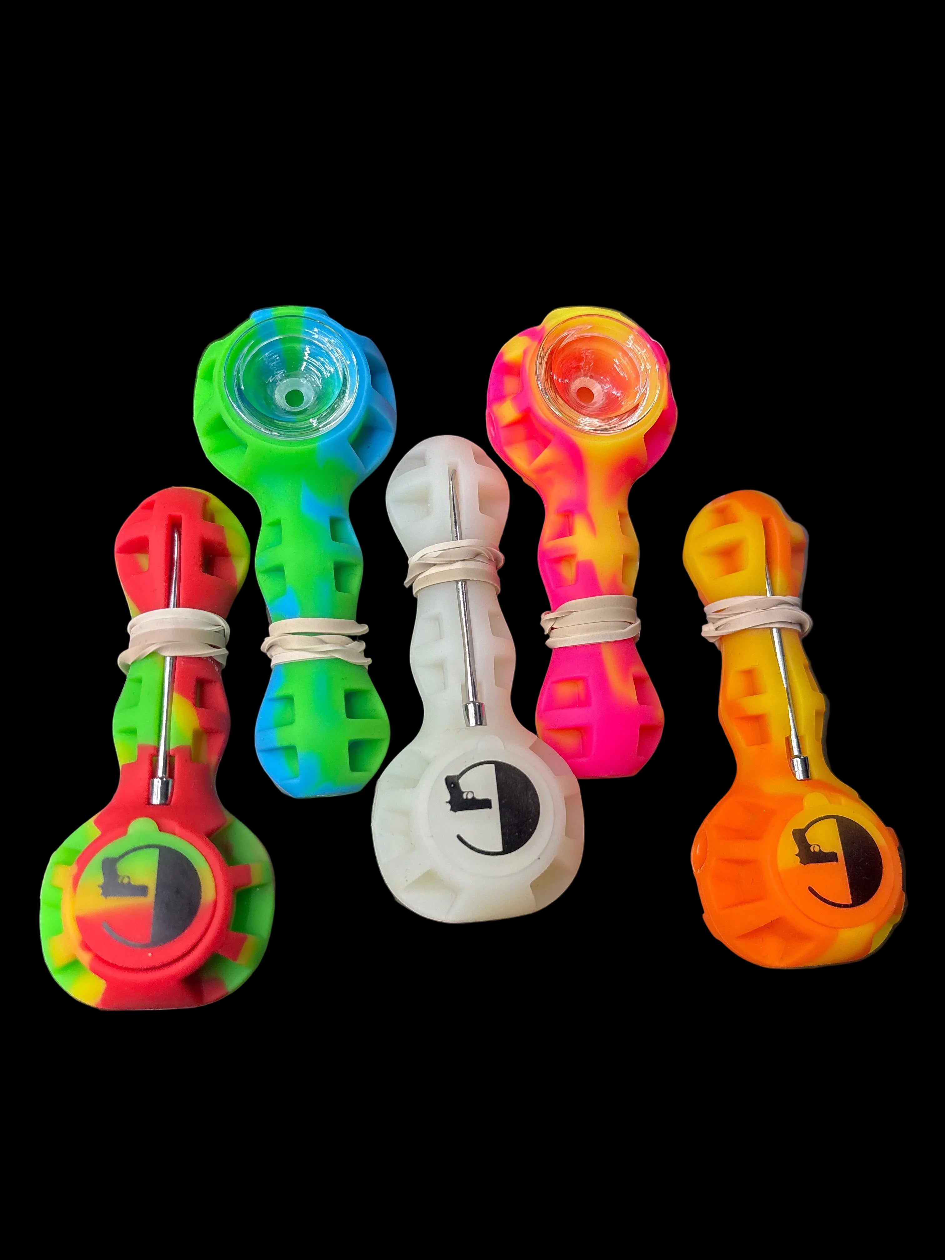 Gangster 4” Silicone Spoon Pipe with Glass Bowl