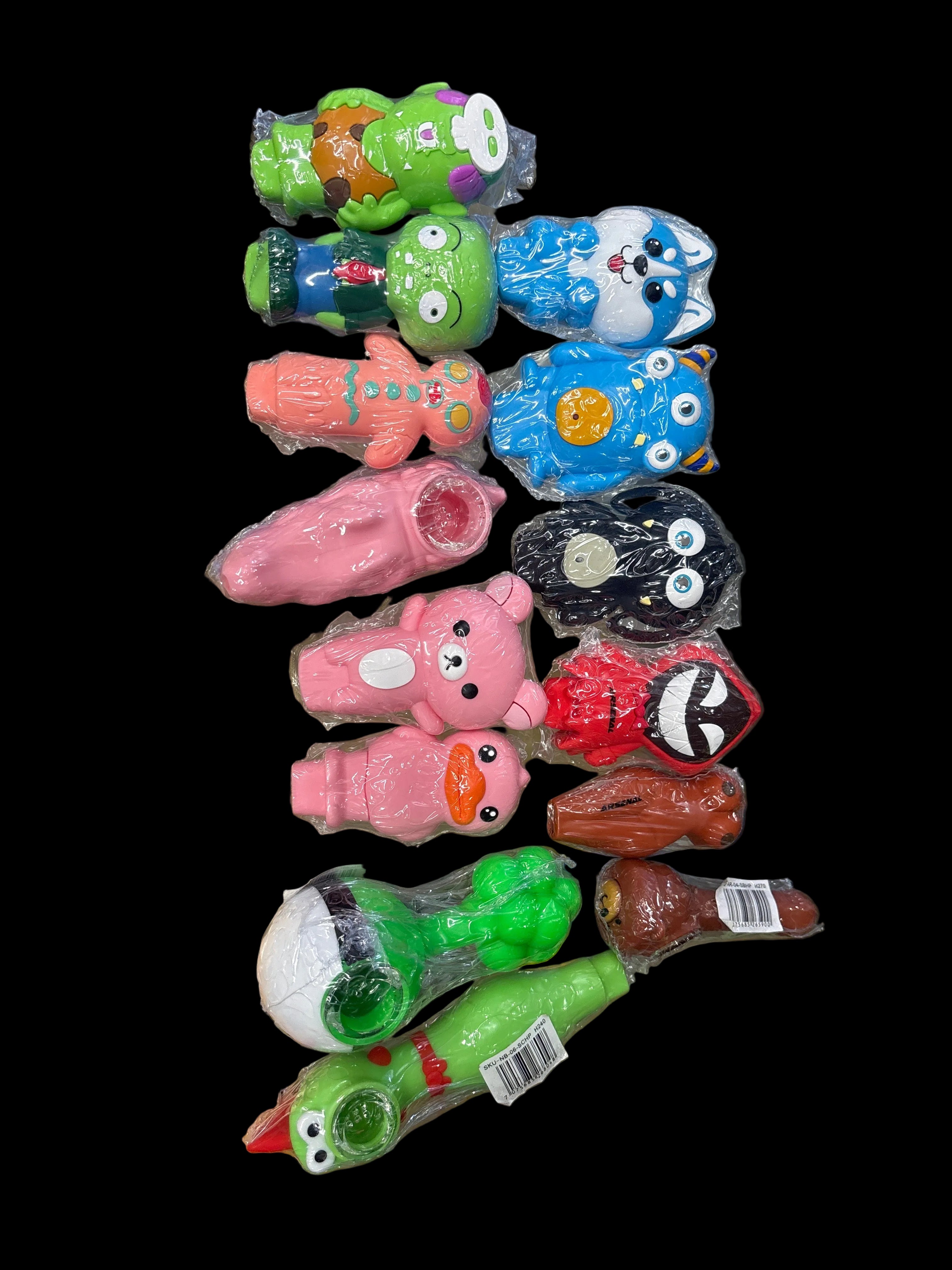Arsenal/ OG Assorted Silicone Pipes with Glass Bowl