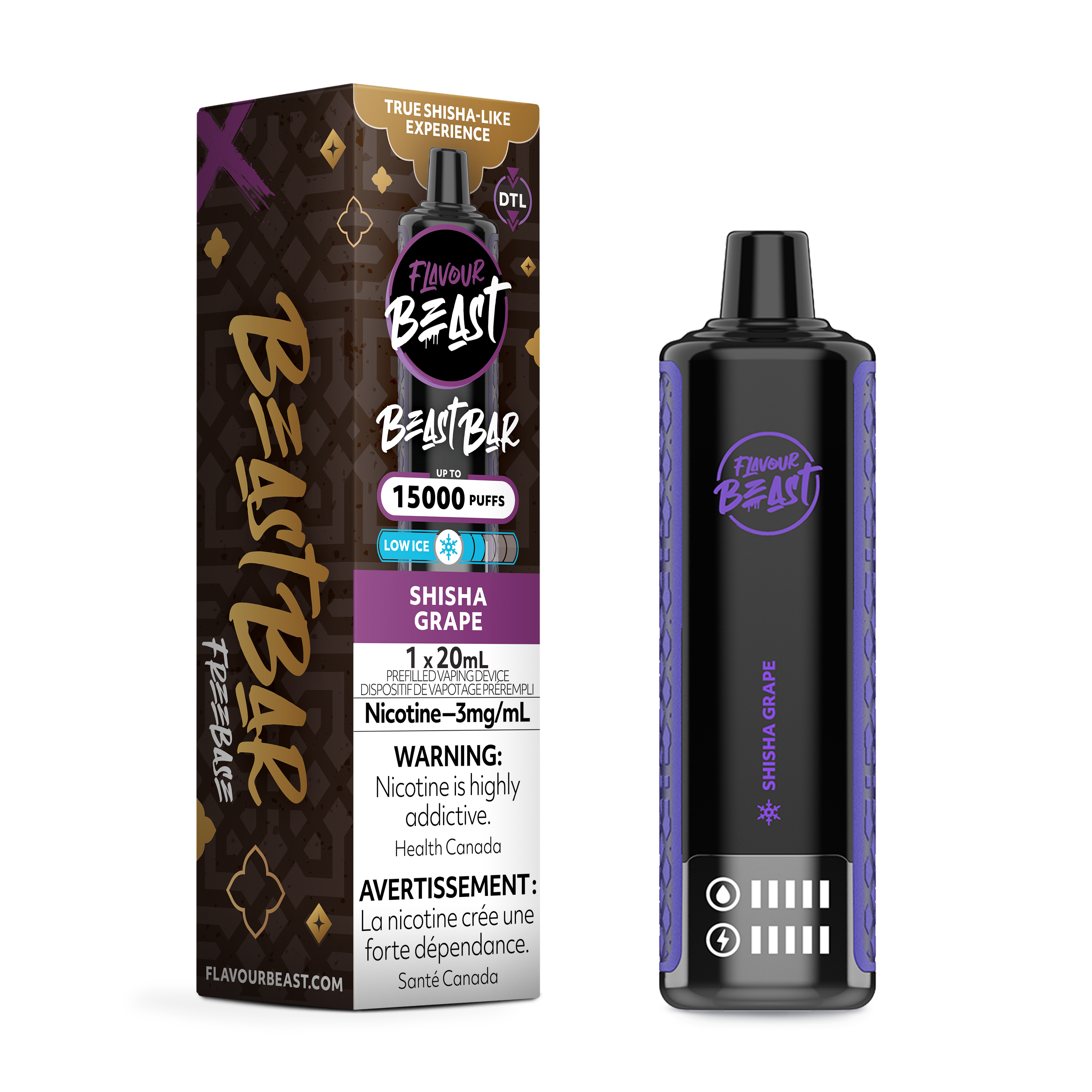 FLAVOUR BEAST Bar 15K Puff, 3mg/20ml